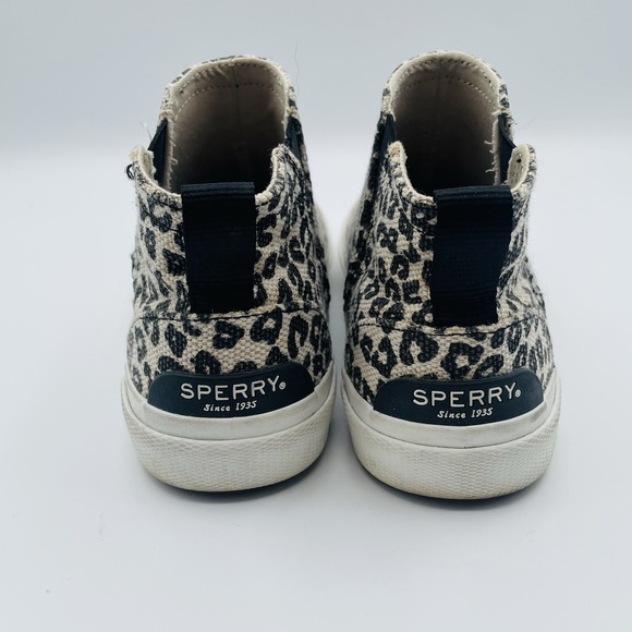 GUC Sperry Slip On Canvas Chelsea Ankle Boots Booties Leopard Cheetah Womens 5.5 - Picture 3 of 8